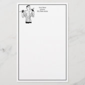 Lady Golfer mit Golf Club der 30er Jahre Briefpapier (Vorderseite)