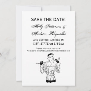 Lady Golfer mit Golf Club der 30er Jahre Einladung