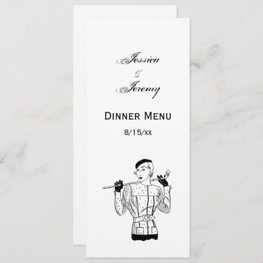 Lady Golfer mit Golf Club der 30er Jahre Einladung (Vorne/Hinten)