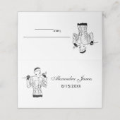 Lady Golfer mit Golf Club der 30er Jahre Platzkarte (Außenseite Aufgefaltet)