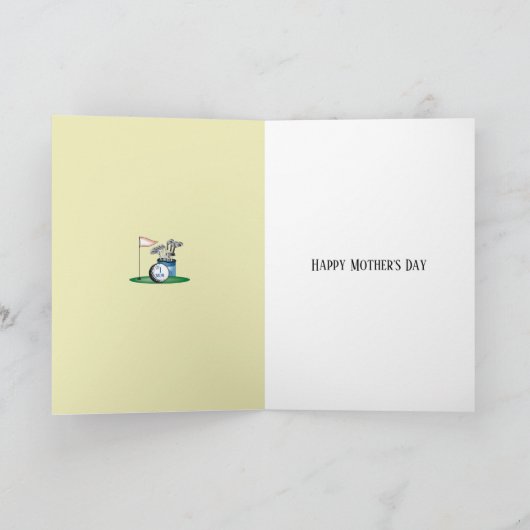 Lady Golfer - Muttertagskarte Karte (Innenseite)