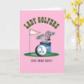 Lady Golfer - Muttertagskarte Karte (Gelbe Blume)