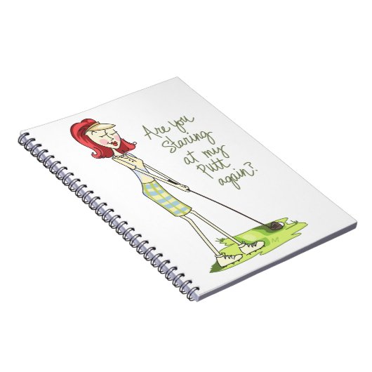 Lady Golfer Notizblock (Rechte Seite)