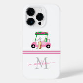 Lady Golfer Personalisiert Monogram Name Case-Mate iPhone Hülle (Rückseite)