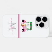 Lady Golfer Personalisiert Monogram Name Case-Mate iPhone Hülle (Rückseite (Horizontal))