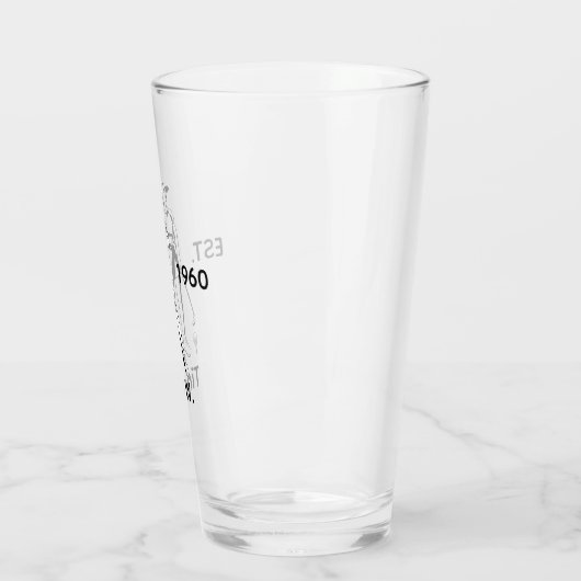 Lady Golfer Personalisierter Name und Jahr Glas (Links)