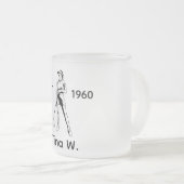 Lady Golfer Personalisierter Name und Jahr Mattglastasse (VorderseiteRechts)
