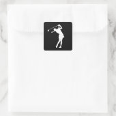 Lady Golfer Silhouette Sticker Black (Tasche)