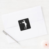 Lady Golfer Silhouette Sticker Black (Umschlag)