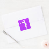Lady Golfer Silhouette Sticker Lila (Umschlag)
