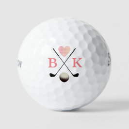 Lady Golfer Stilvoll Pink Mit Monogramm Feminine Golfball