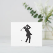 Lady-golfer-T Postkarte (Stehend Vorderseite)