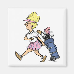 Lady Golfer Tshirts und Geschenke Magnet