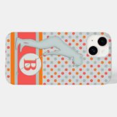 Lady Golfer Unique Polka dots Monogramm Case-Mate iPhone Hülle (Rückseite (Horizontal))