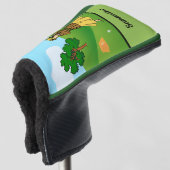 Lady Golfer Vorbereitung zum T-Shirt Golf Headcover (3/4 Vorderseite)