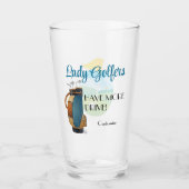 Lady Golfers haben mehr Drive Glass Tumbler (Vorderseite)
