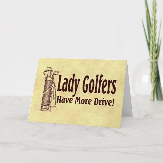 Lady Golfers Karte (Vorderseite)