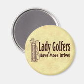 Lady Golfers Magnet (Vorderseite/Rückseite)