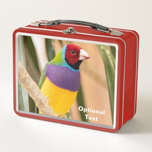 Lady Gouldian Finch Metall Brotdose (Vorderseite)