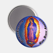 Lady Guadalupe Blessing Magnet (Vorderseite/Rückseite)