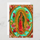 Lady Guadalupe Mexikanische St. Jungfrau Mary Einladung (Vorne/Hinten)