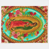 Lady Guadalupe Mexikanische St. Jungfrau Mary Fleecedecke (Vorderseite (Horizontal))