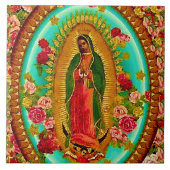 Lady Guadalupe Mexikanische St. Jungfrau Mary Fliese (Vorderseite)