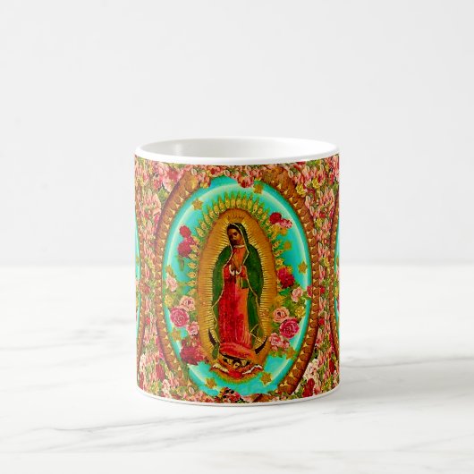 Lady Guadalupe Mexikanische St. Jungfrau Mary Kaffeetasse (Mittel)