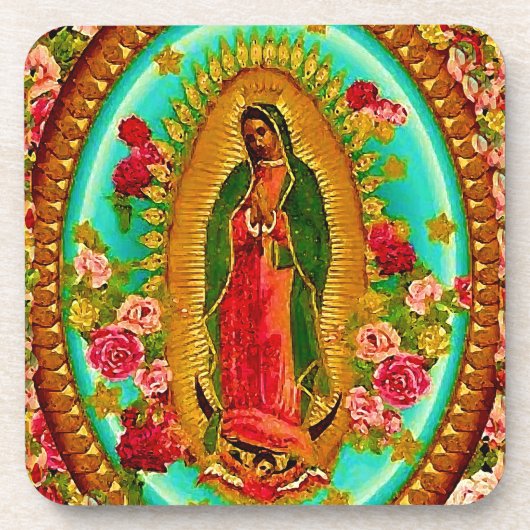 Lady Guadalupe Mexikanische St. Jungfrau Mary Untersetzer (Vorderseite)