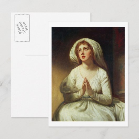 Lady Hamilton Praying Postkarte (Vorne/Hinten)