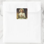 Lady Hamilton Praying Quadratischer Aufkleber (Tasche)