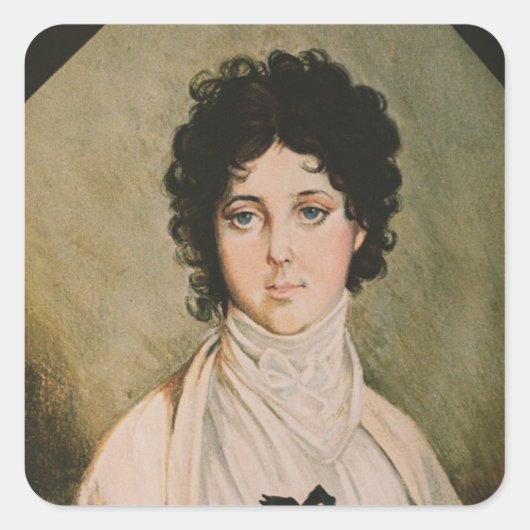 Lady Hamilton Quadratischer Aufkleber (Vorderseite)