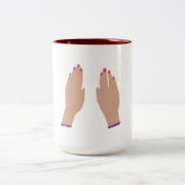 Lady Hands Zweifarbige Tasse (Mittel)