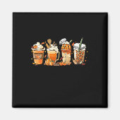 Lady Happy Fall Coffee Pumpkin Latte Erntedank Magnet (Vorne)