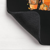 Lady Happy Fall Coffee Pumpkin Latte Erntedank Mousepad (Ecke)