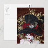Lady Hatter Postkarte (Vorne/Hinten)