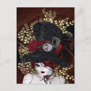 Lady Hatter Postkarte