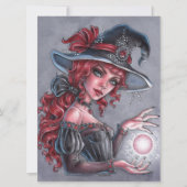 Lady Hexe Female Fantasy Hat Magic Art Card (Vorderseite)