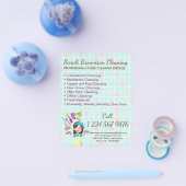Lady House Keeper Maid Janitorial Cleaning Service Flyer (Einzeln)