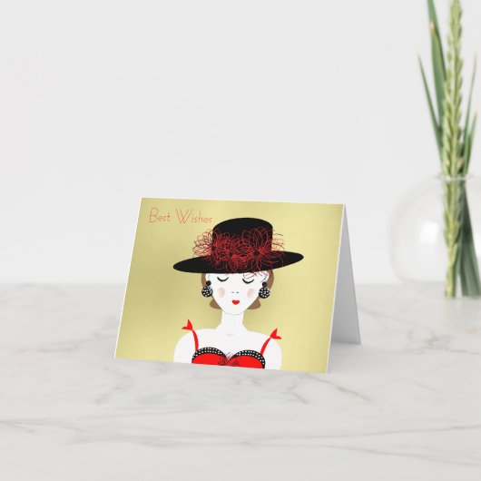 Lady Illustration Karte (Vorderseite)