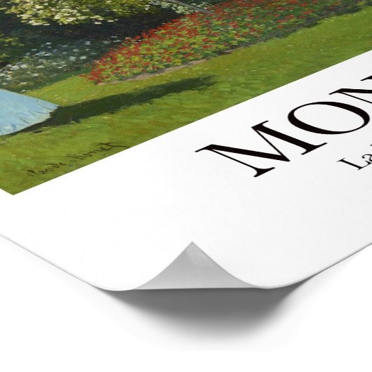 Lady im Garten von Claude Monet Poster (Ecke)