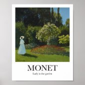Lady im Garten von Claude Monet Poster (Vorne)