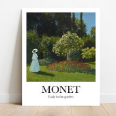 Lady im Garten von Claude Monet Poster