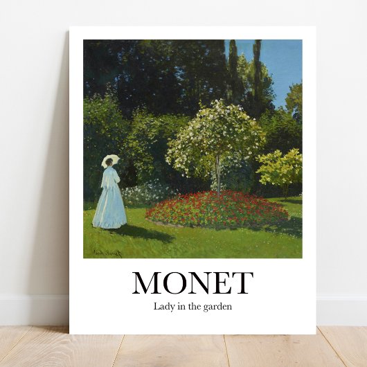 Lady im Garten von Claude Monet Poster
