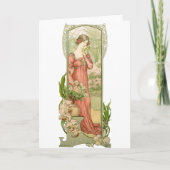 Lady im Gewächshaus Karte (Vorderseite)