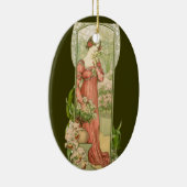 Lady im Gewächshaus Keramik Ornament (Rechts)