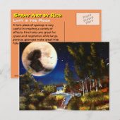 Lady im Mond Postkarte (Vorne/Hinten)