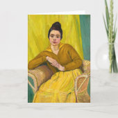 Lady im Wicker-Stuhl | Koloman Moser Karte (Vorderseite)