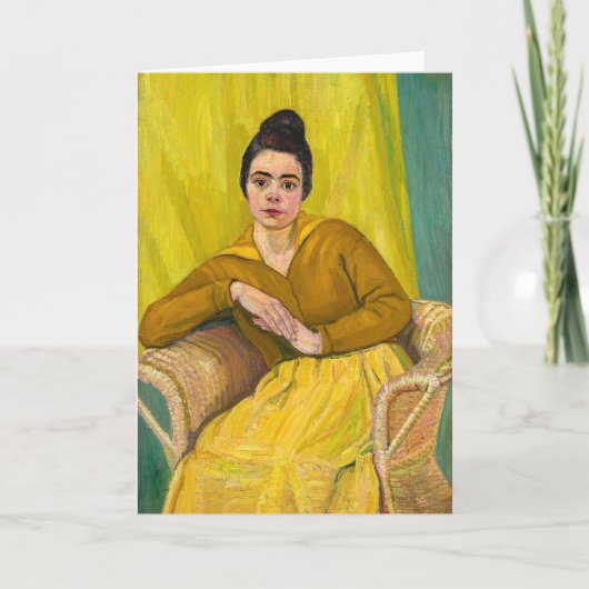 Lady im Wicker-Stuhl | Koloman Moser Karte (Vorderseite)