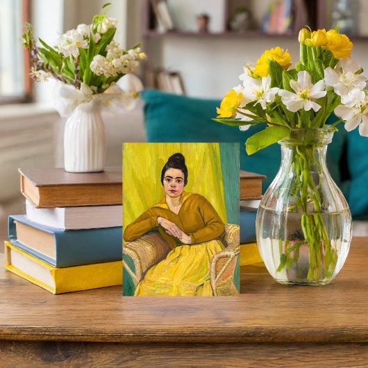 Lady im Wicker-Stuhl | Koloman Moser Postkarte